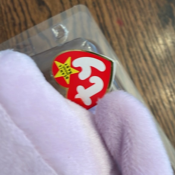 TY beanie babies 1993 happy the hippo PVC pellets third generation tag - Picture 4 of 4